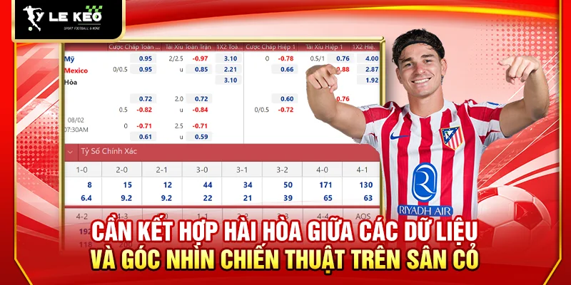 Cần kết hợp hài hòa giữa các dữ liệu và góc nhìn chiến thuật trên sân cỏ